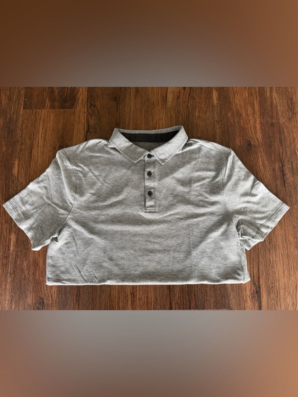 lululemon athletica Heather Gray Short-Sleeve Polo